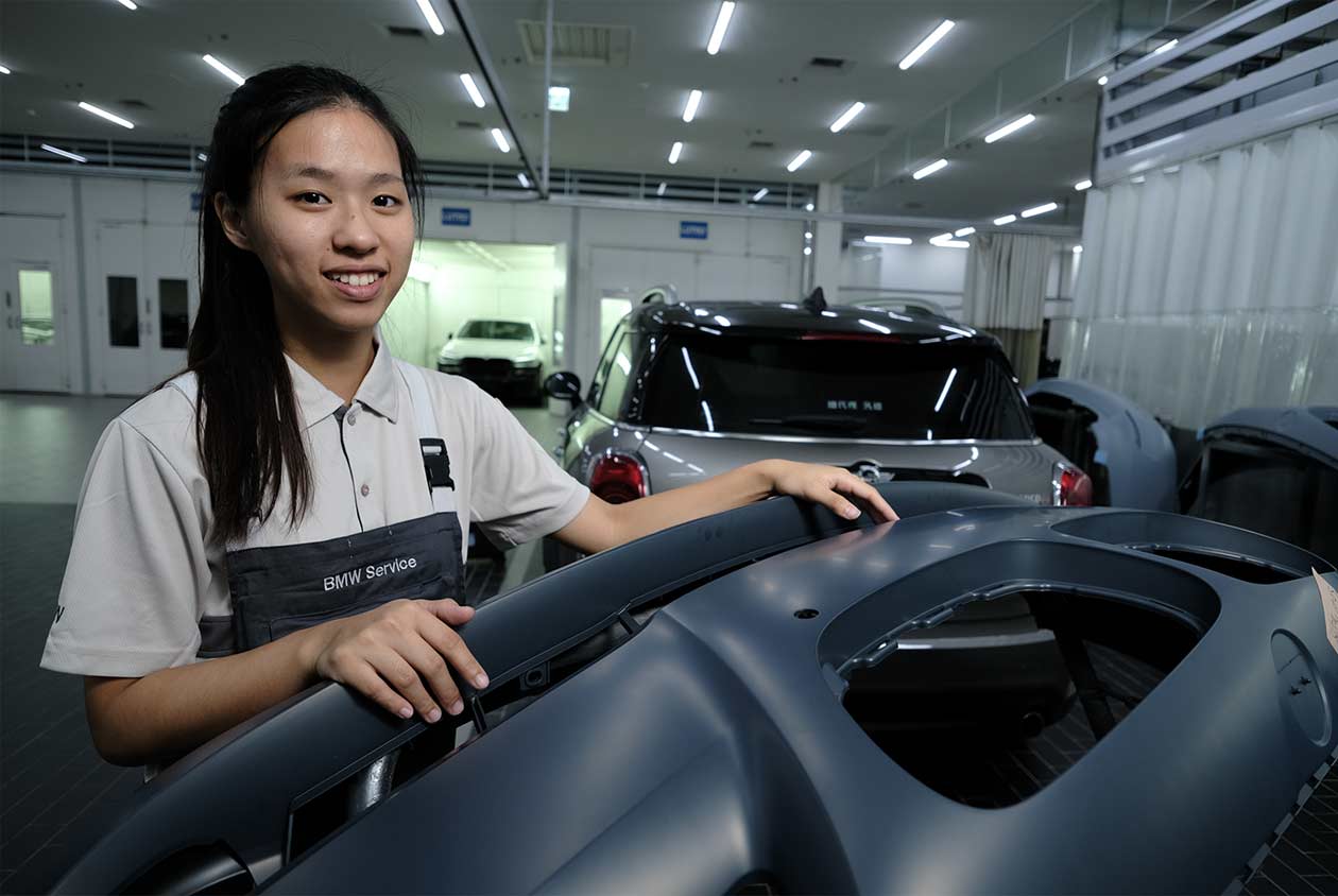 技職教育-技職奧運-汽車噴漆-楊婷喻-金牌國手-自主學習-適性揚才