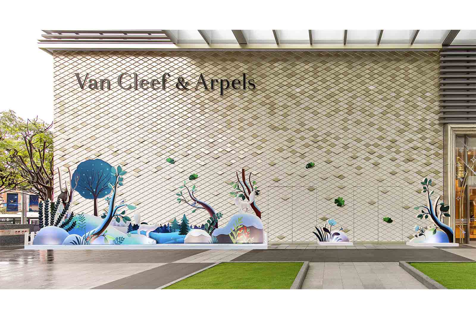Van Cleef & Arpels 梵克雅寶微風信義旗艦店打造冬季氛圍造景　經典小動物相伴，傳遞暖心祝福