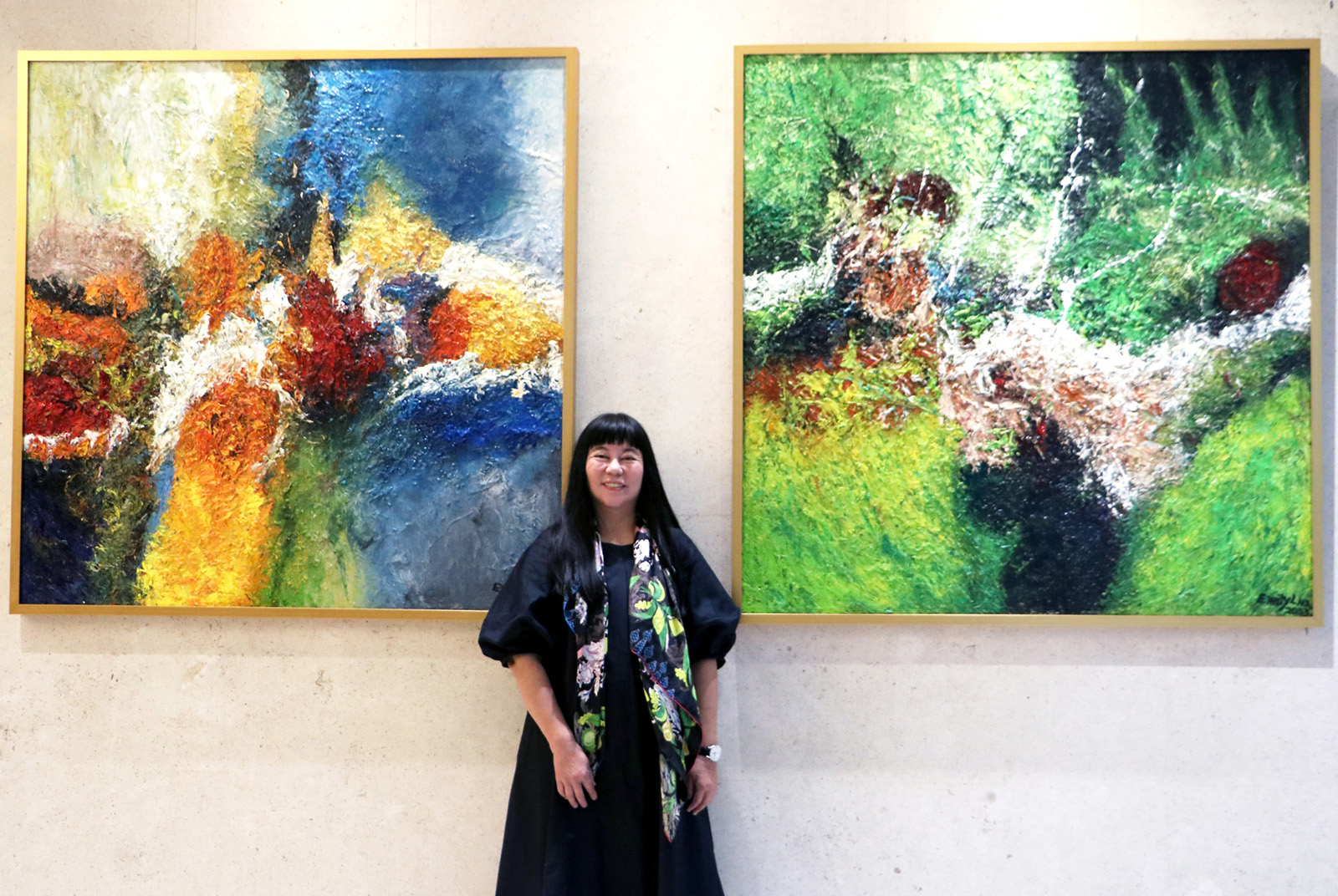 退休後繪出生活的藝術——自學藝術家 Emily Liu 劉白雪全新個展《風華歲月》台中日月千禧酒店展出
