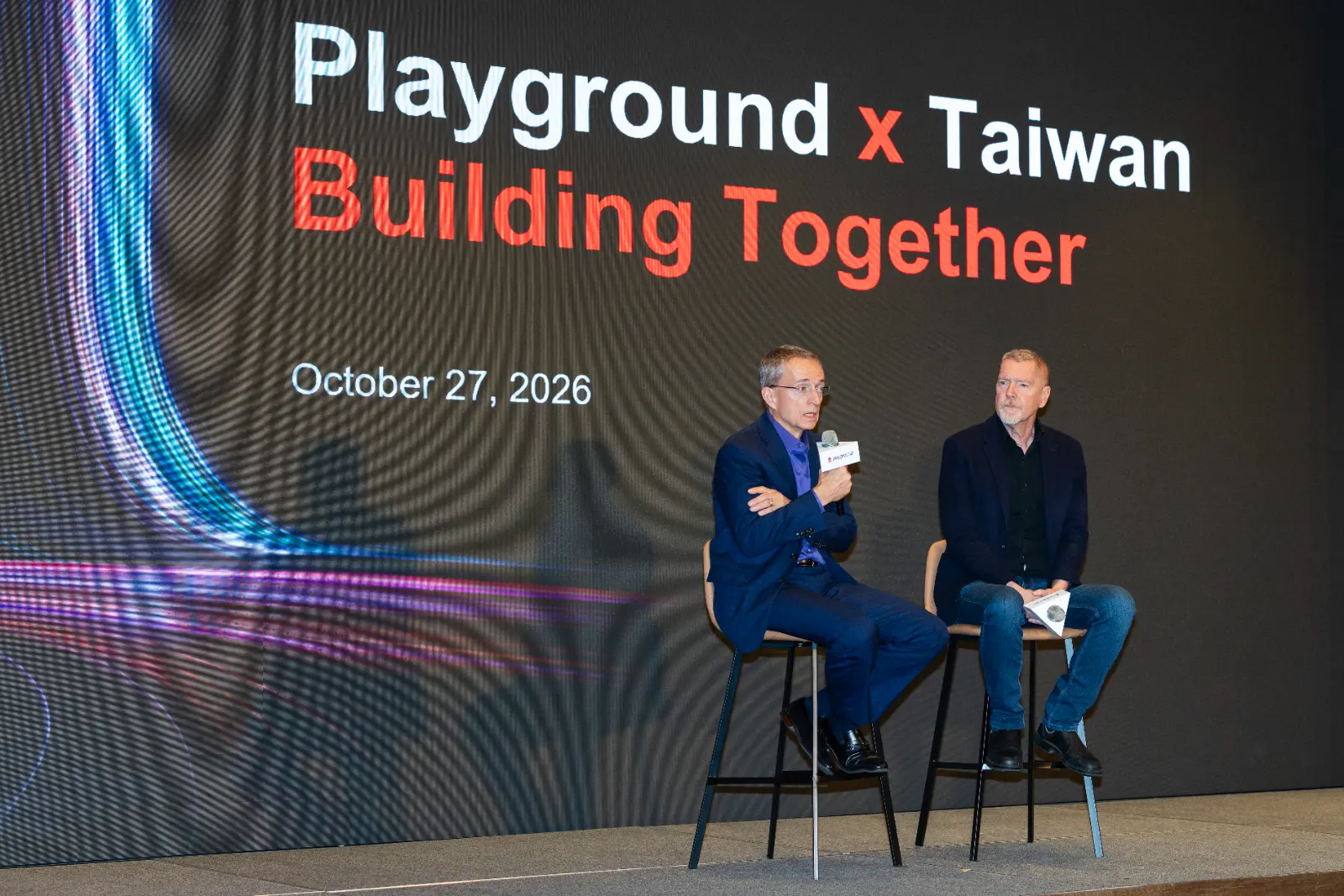 矽谷創投Playground Global在台北召開「共創次世代運算新紀元」記者會，2026年10月27日