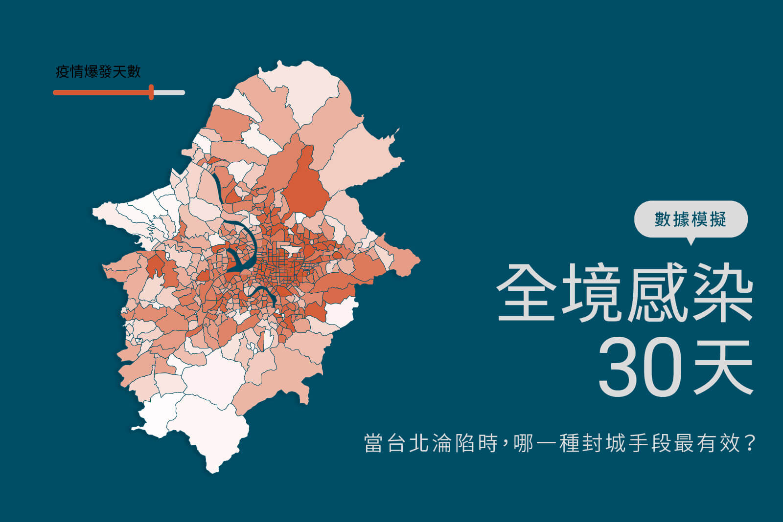 數據模擬》全境感染30天——當台北淪陷時，哪一種封城手段最有效？